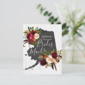 Alaska State Floral, je wordt mijn bruidsmeisje Kaart (Staand voorkant)