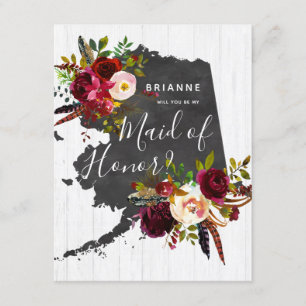 Alaska State Floral... word jij mijn bruidsmeisje Kaart