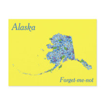 Alaska State Flower Collage Map
