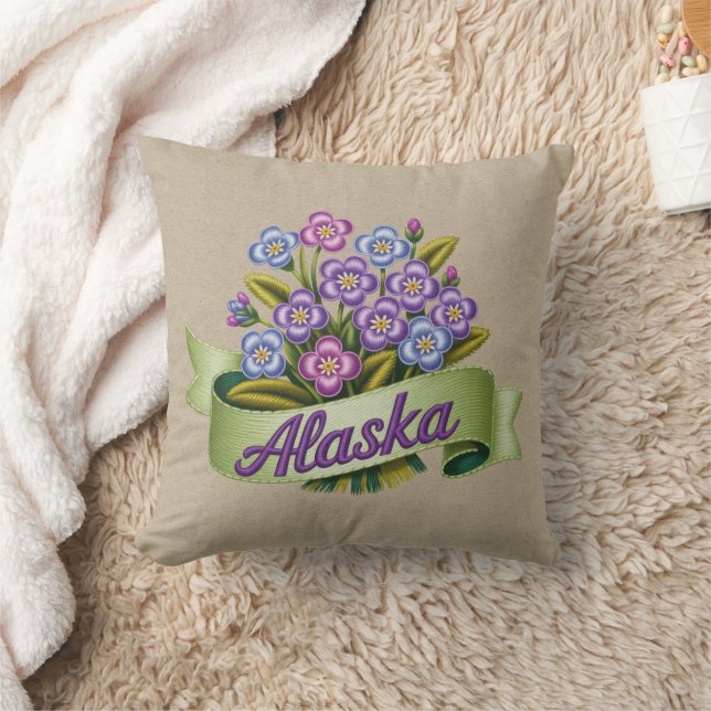 Alaska State Flowers Embleem Kussen (Deken)