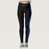 Alaska State Forget Me Nots Staatsbloem Leggings (Voorkant)