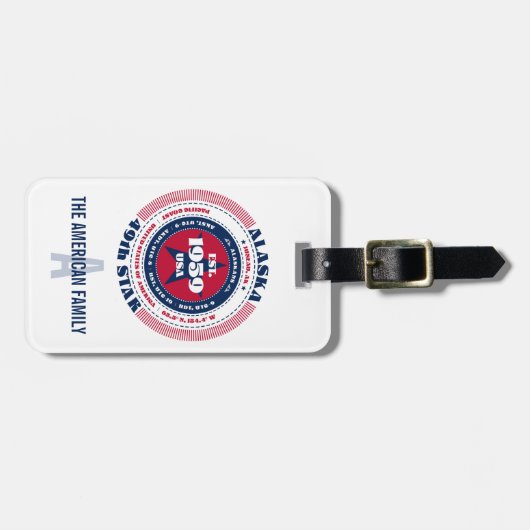 Alaska State Gepersonaliseerde Gift Bagagelabel (Voorkant horizontaal)