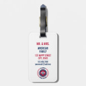 Alaska State Gepersonaliseerde Gift Bagagelabel (Achterkant verticaal)