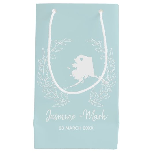 Alaska State-kaart bestemming bruiloft gunsten Klein Cadeauzakje (Voorkant)