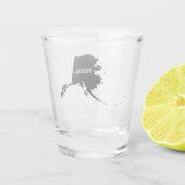 Alaska State Map Belong Shot Glas (Achterkant)