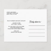 Alaska State Map Destination Wedding - ELKE KLEUR! Aankondigingskaart (Achterkant)