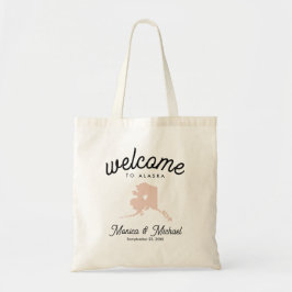 ALASKA State Map Destination Wedding - ELKE KLEUR! Tote Bag