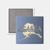 Alaska State Map Magnet (Voorkant / Achterkant)