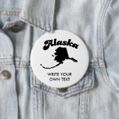 ALASKA STATE MOTTO T-SHIRT RONDE BUTTON 4,0 CM (In situ)