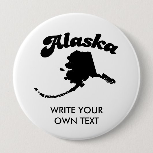 ALASKA STATE MOTTO T-SHIRT RONDE BUTTON 4,0 CM (Voorkant)