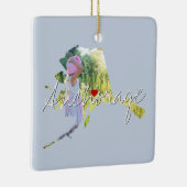 Alaska State Photo insert and town name Keramisch Ornament (Rechts)