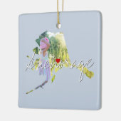 Alaska State Photo insert and town name Keramisch Ornament (Links)