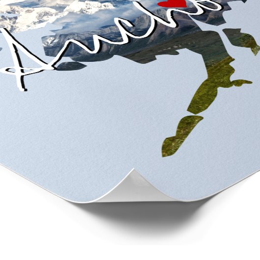 Alaska State Photo insert and town name Poster (Hoek)