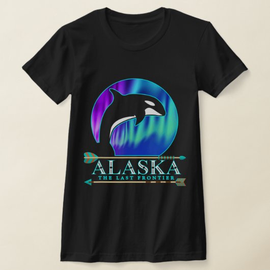 Alaska State Pride Alaska Northern Lights Alaskan T-shirt (Laagn)