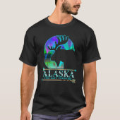 Alaska State Pride Alaska Northern Lights Alaskan T-shirt (Voorkant)