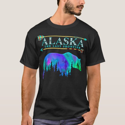 Alaska State Pride Alaska Northern Lights Alaskan T-shirt (Voorkant)