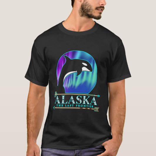 Alaska State Pride Alaska Northern Lights Alaskan T-shirt (Voorkant)