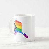 Alaska State Pride LGBTQ Progress Pride Koffiemok (Voorkant links)