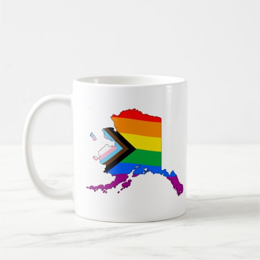Alaska State Pride LGBTQ Progress Pride Koffiemok (Links)