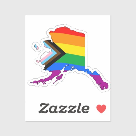 Alaska State Pride LGBTQ Progress Pride Sticker (Vel)