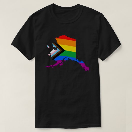 Alaska State Pride LGBTQ Progress Pride T-shirt (Design voorkant)