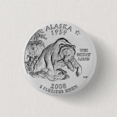 Alaska State Quarter Button (Voorkant)