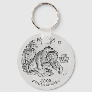Alaska State Quarter Sleutelhanger
