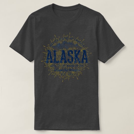 Alaska State  Retro Alaska T-shirt (Design voorkant)