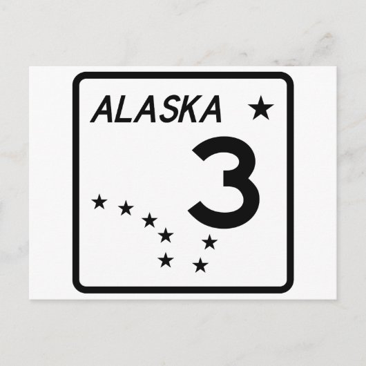 Alaska State Route 3 Briefkaart (Voorkant)