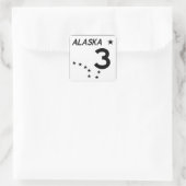 Alaska State Route 3 Vierkante Sticker (Tas)