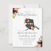 Alaska State rustieke magnetische bruiloft uitnodi Uitnodiging (Voorkant)