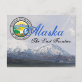 Alaska State Seal Mount McKinley Post Kaart (Voorkant)