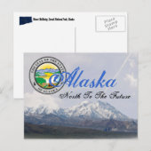 Alaska State Seal Mount McKinley Post Kaart (Voorkant / Achterkant)