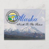 Alaska State Seal Mount McKinley Post Kaart (Voorkant)