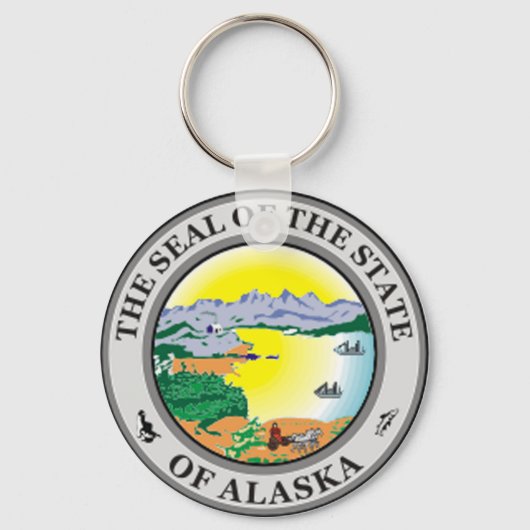 Alaska State Seal Sleutelhanger (Voorkant)