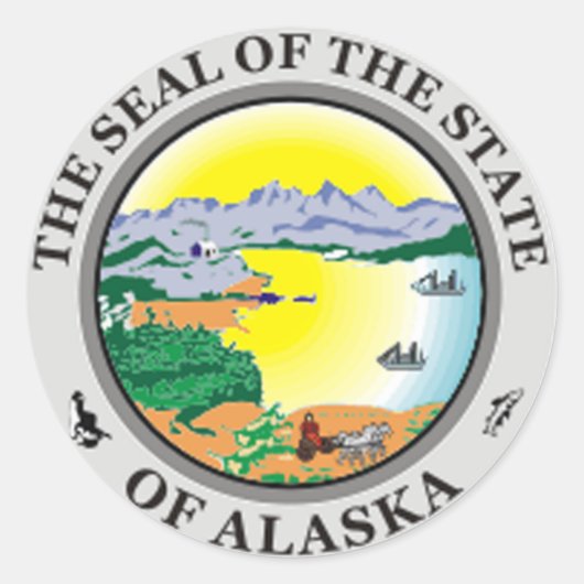 Alaska State Seal Sticker (Voorkant)