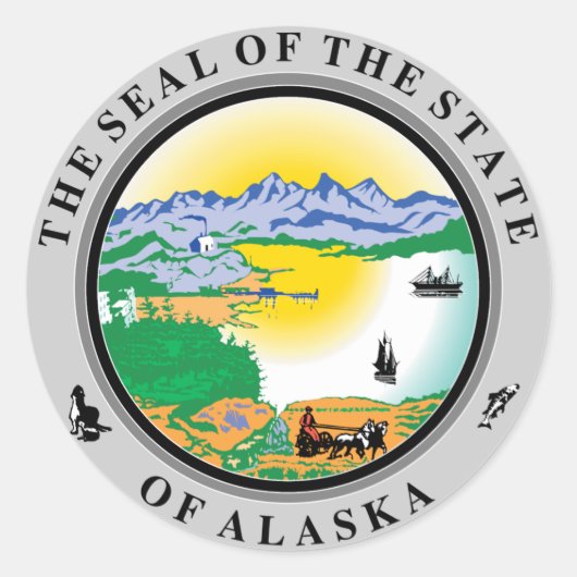 Alaska State Seal Stickers (Voorkant)