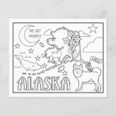 Alaska State Shape and Facts Kleurplaat Flyer (Voorkant)