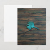 Alaska State Shape Blauwgroen Bedankkaart (Voorkant / Achterkant)