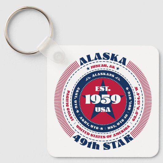 Alaska State Sleutelhanger (Voorkant)