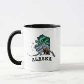Alaska State Tattoo stijl Noorderlicht, Grizzly Mok (Links)