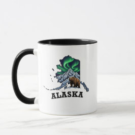 Alaska State Tattoo stijl Noorderlicht, Grizzly Mok