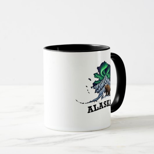 Alaska State Tattoo stijl Noorderlicht, Grizzly Mok (Voorkant rechts)