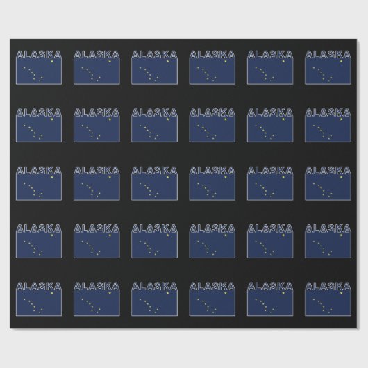 Alaska State Text Flag Cadeaupapier (Vlak)