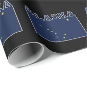 Alaska State Text Flag Cadeaupapier (Rol Hoek)