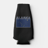 Alaska State Text Flag Flesjeskoeler (Voorkant)