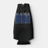 Alaska State Text Flag Flesjeskoeler (Achterkant)