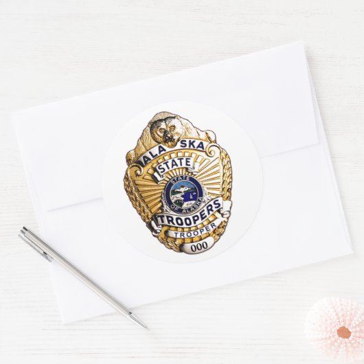 Alaska State Trooper Ronde Sticker (Envelop)