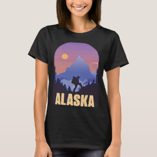 Alaska State USA Hiking Trip Souvenir T-shirt
