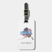 Alaska State Verenigde Staten Kaart Verenigde Sta Bagagelabel (Voorkant verticaal)